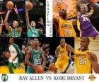 Финале НБА 2009-10, атакующий защитник Рэй Аллен (Celtics) против Коби Брайант (Лейкерс)